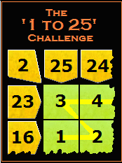 1 TO 25 - quick but tricky, play now