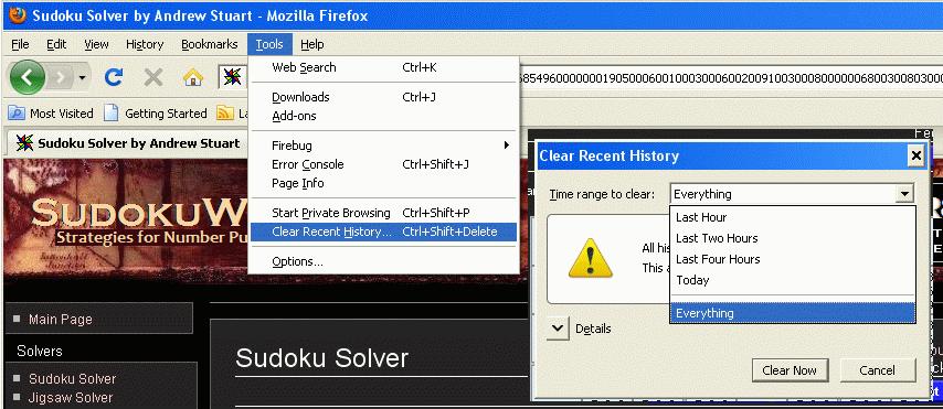 How to clear Firefox's cache