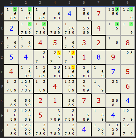 Double Line/Box Reduction on 3