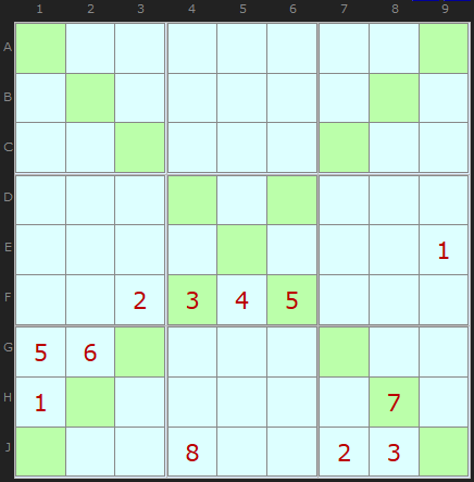 12 Clue Sudoku X