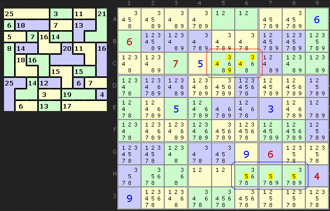 The Rule of 45 of Killer Sudoku (innies and outies)