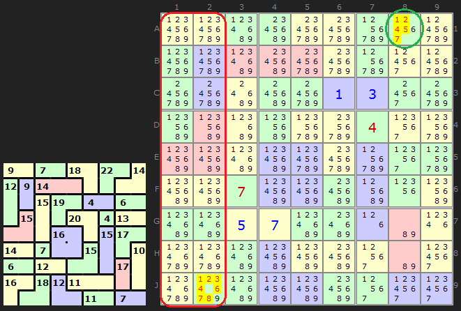 The Rule of 45 of Killer Sudoku (innies and outies)